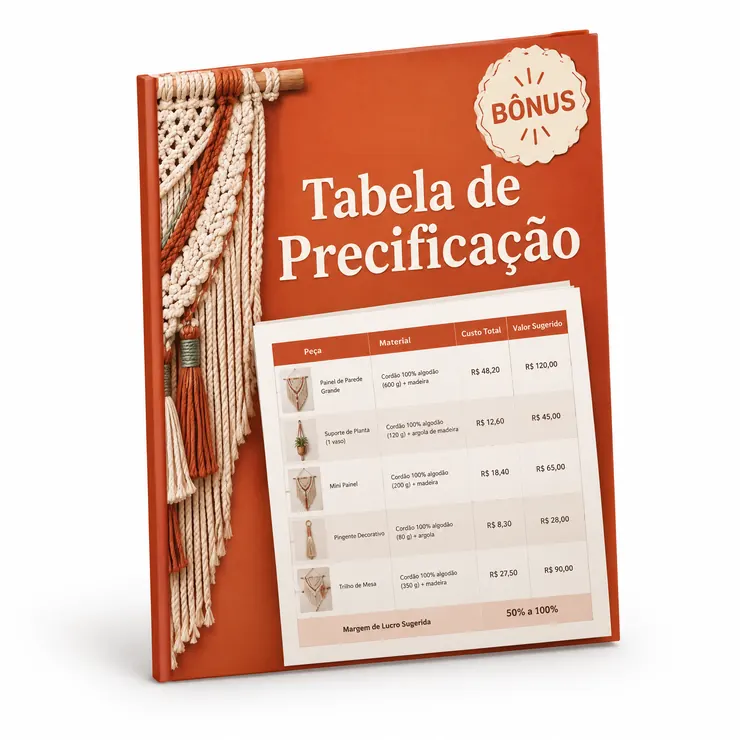 Mockup 3D do bônus Tabela de Precificação